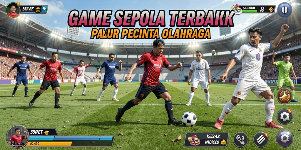 Gameplay 55KBET yang menakjubkan dengan aksi sepak bola.