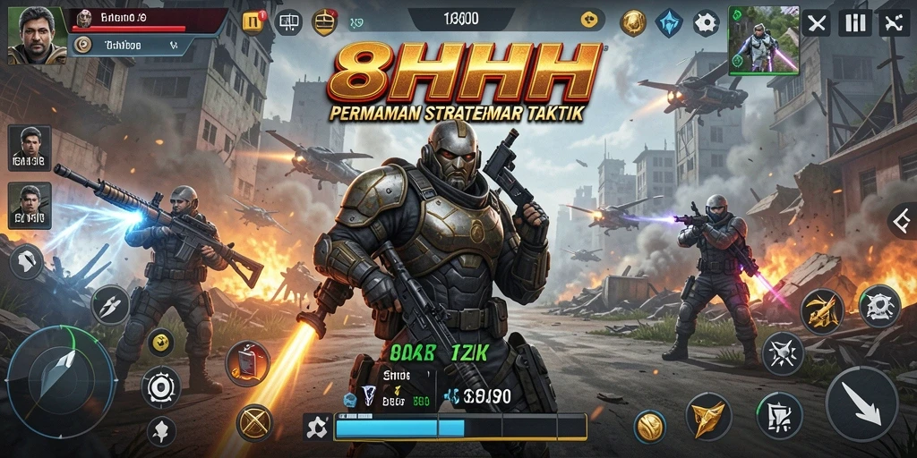 Screenshot menampilkan pertempuran strategis yang mendebarkan di 8HHH.