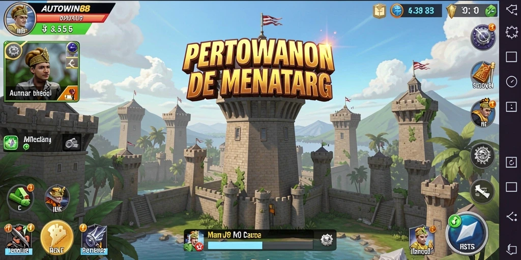 Tampilan menakjubkan dari gameplay Tower Defense di AUTOWIN88.