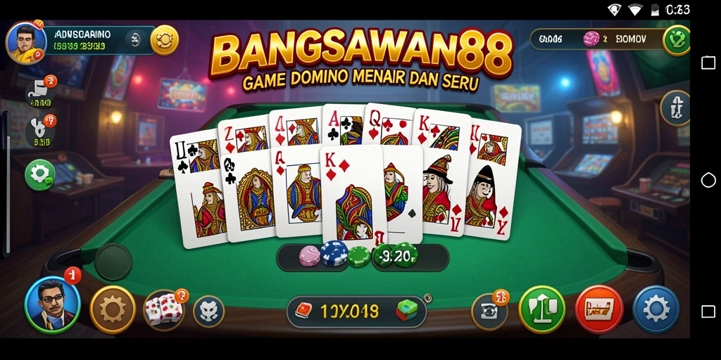 Screenshot BANGSAWAN88 menampilkan serunya bermain domino secara online.