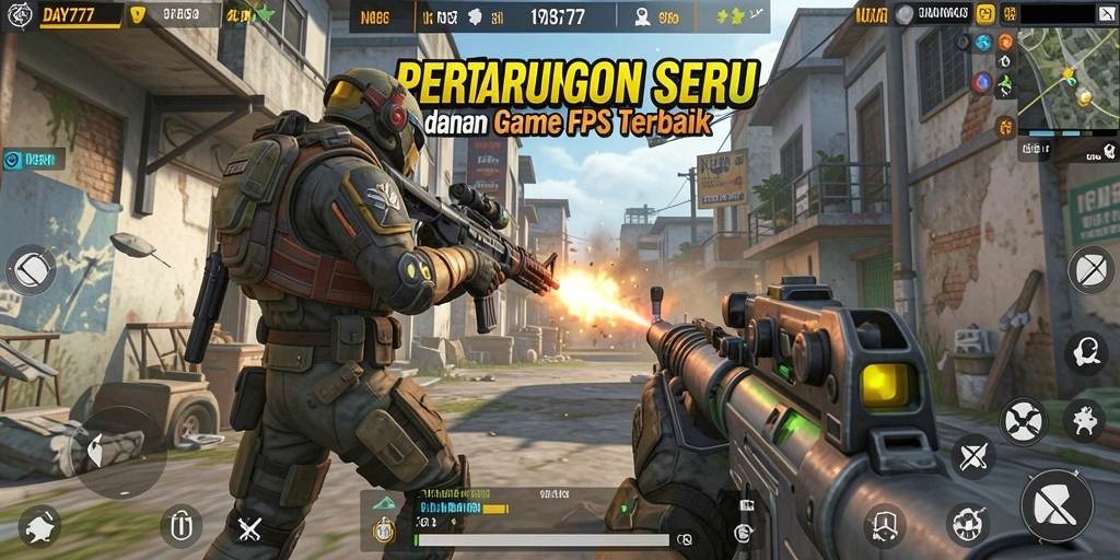 Gameplay seru dan mendebarkan dari DAY777 sebagai game FPS.