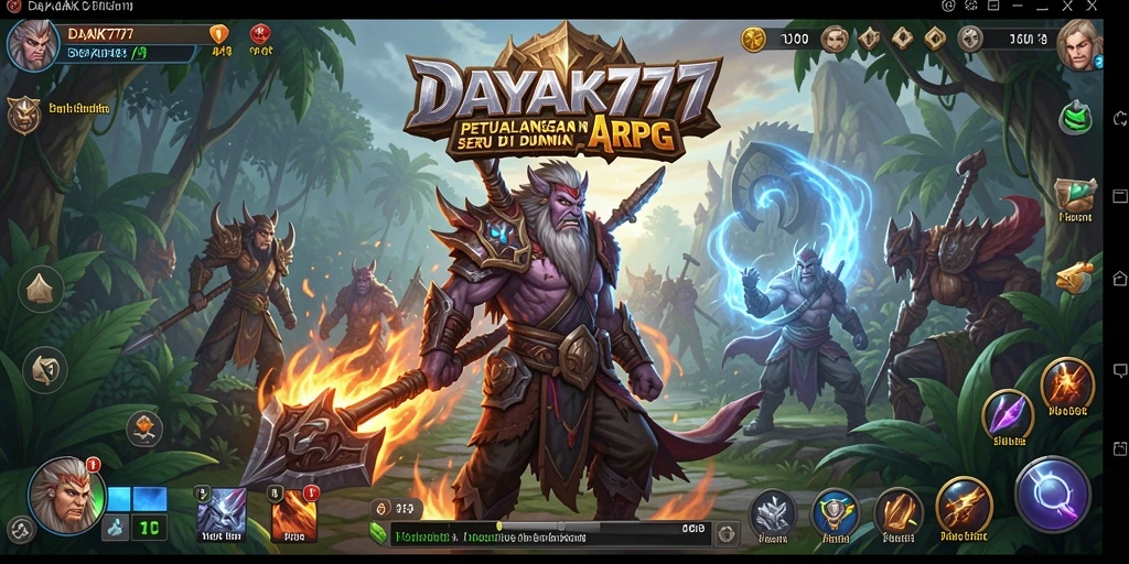 Tampilan gameplay menarik di dunia ARPG DAYAK777.