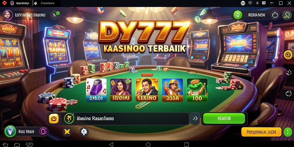 Screenshot utama DY777 yang menunjukkan gameplay seru dan grafis menarik dari permainan Kasino.