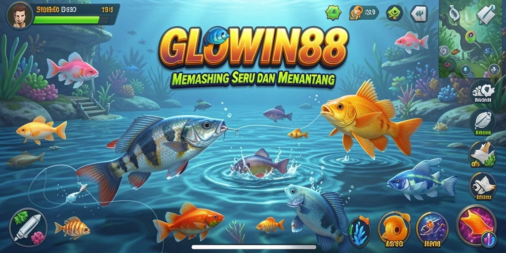 Screenshot GLOWIN88 menampilkan aksi memancing yang seru dan grafis menawan.