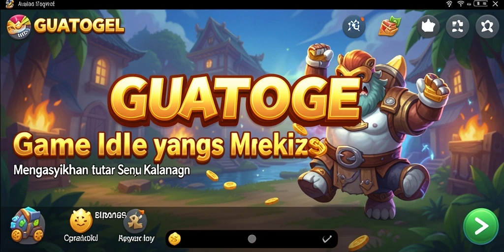 Tampilan gameplay GUATOGEL dengan strategi pengumpulan sumber daya yang menarik.