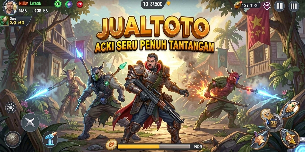 Screenshot JUALTOTO yang menampilkan aksi mendebarkan dalam permainan.