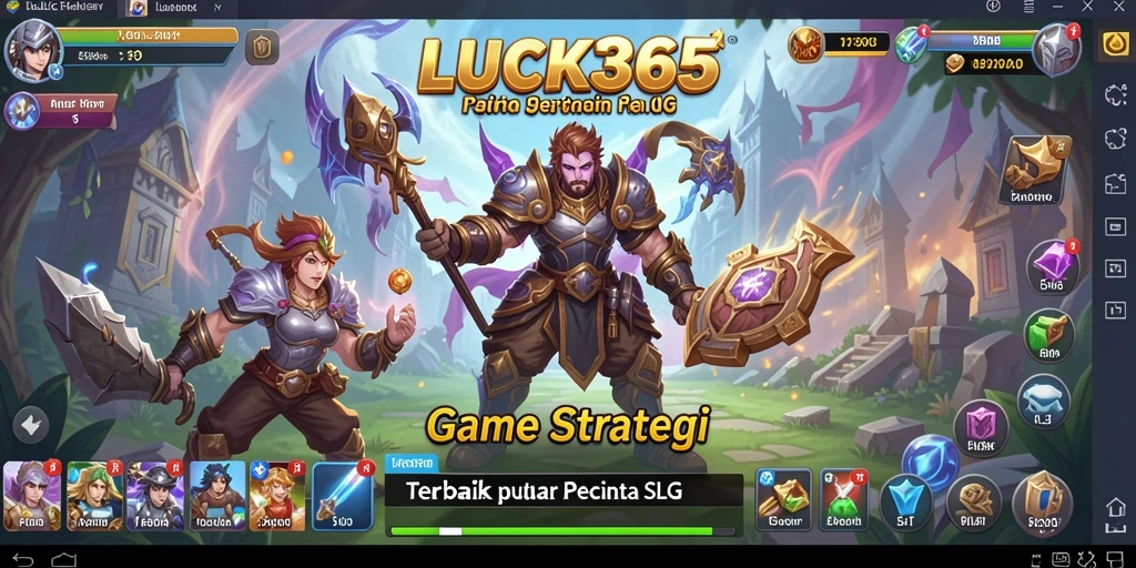 Tampilan gameplay SLG yang mendalam dan strategis di LUCK365.