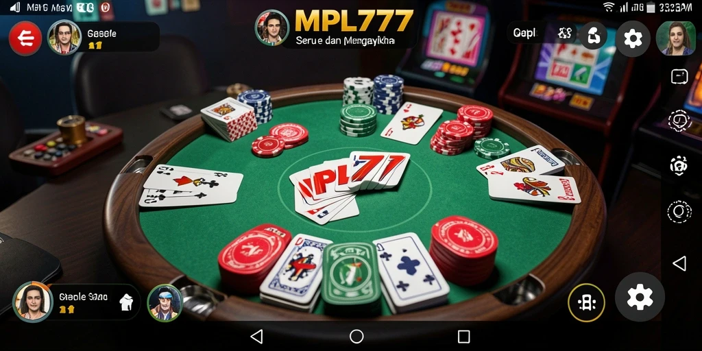 Screenshot utama MPL777 menampilkan gameplay Gaple yang seru dan interaktif.