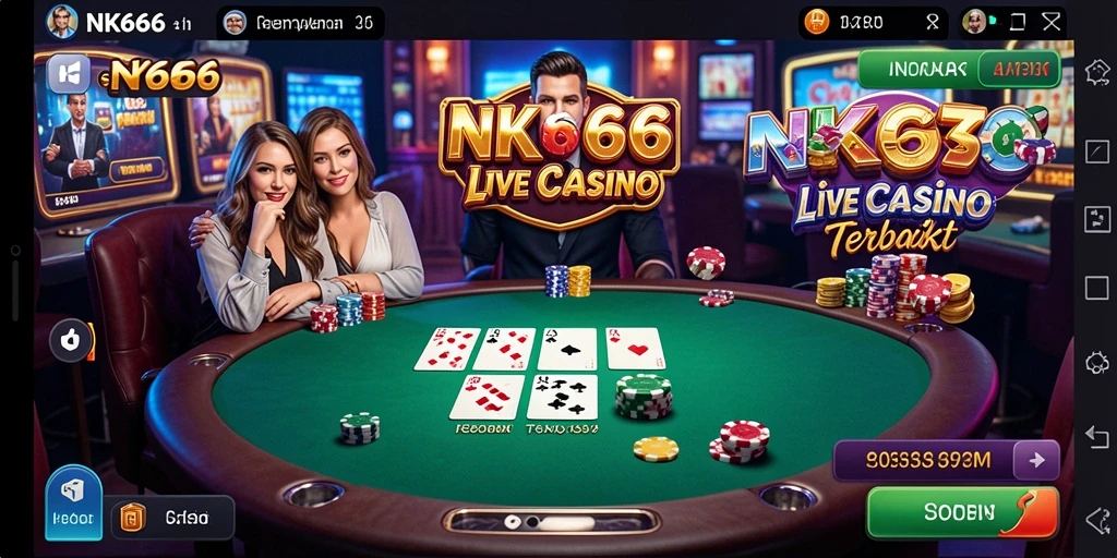Tampilan menarik dari permainan Live Casino NK666 dengan dealer profesional.