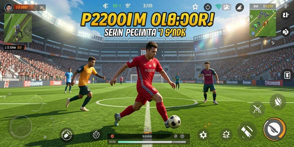 Tangkapan layar utama P200M dengan aksi gameplay olahraga yang mendebarkan.