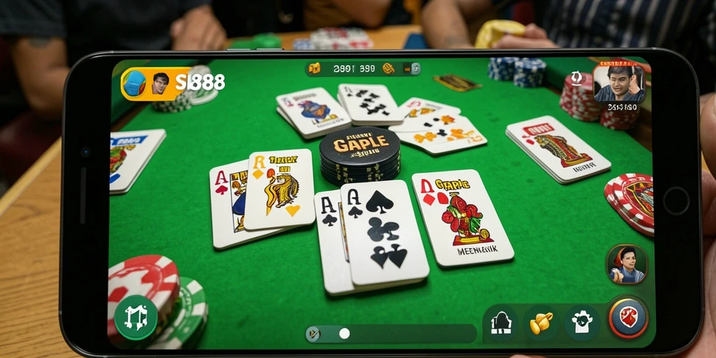 Tampilan gameplay seru dalam permainan Gaple SL888.