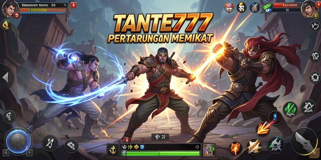 Tampilan aksi mendebarkan di TANTE777 selama pertarungan.