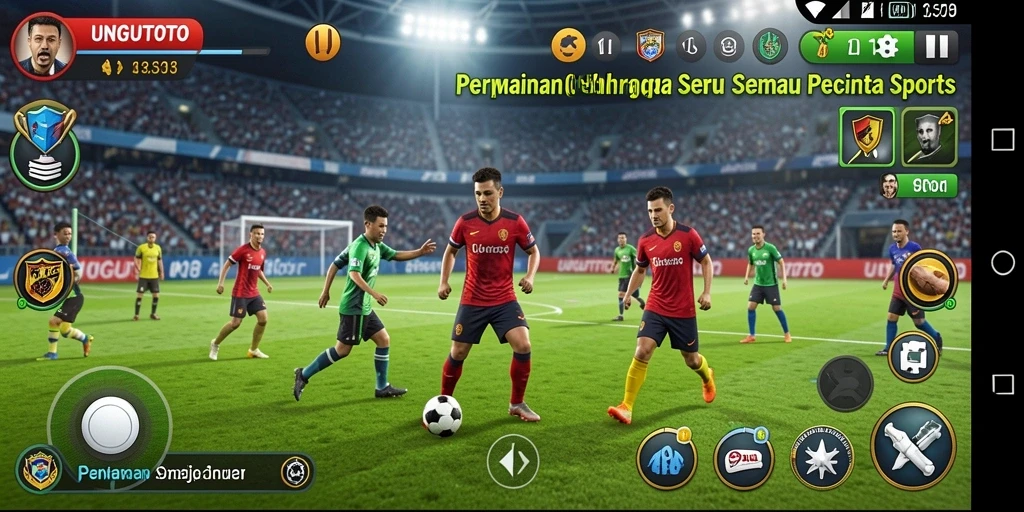 Tampilan gameplay UNGUTOTO yang menarik dan penuh aksi olahraga.